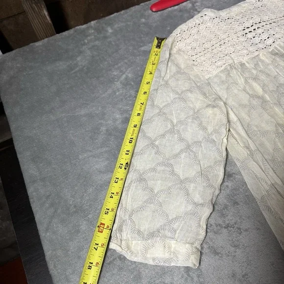 Roller Rabbit Lucknow Seraphina Beach Cover Up Small White Tassle Tunic - Picture 10 of 10